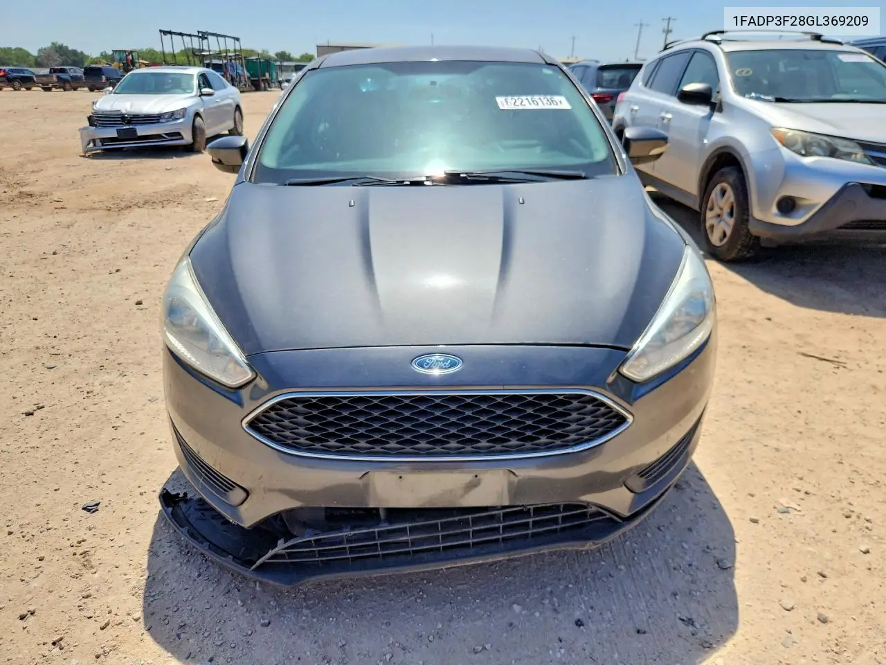 2016 Ford Focus VIN: 1FADP3F28GL369209 Lot: 62216136