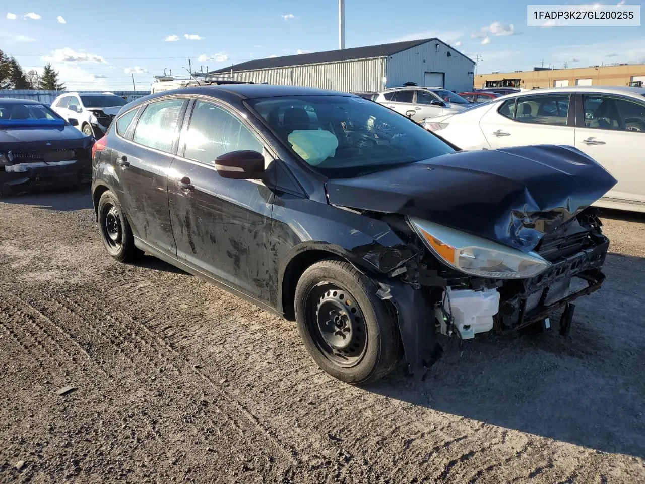 1FADP3K27GL200255 2016 Ford Focus Se