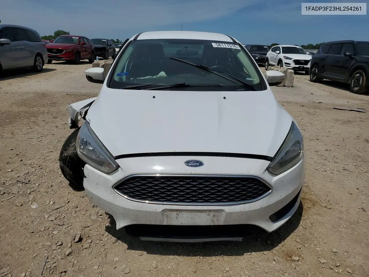2017 Ford Focus Se VIN: 1FADP3F23HL254261 Lot: 58111516
