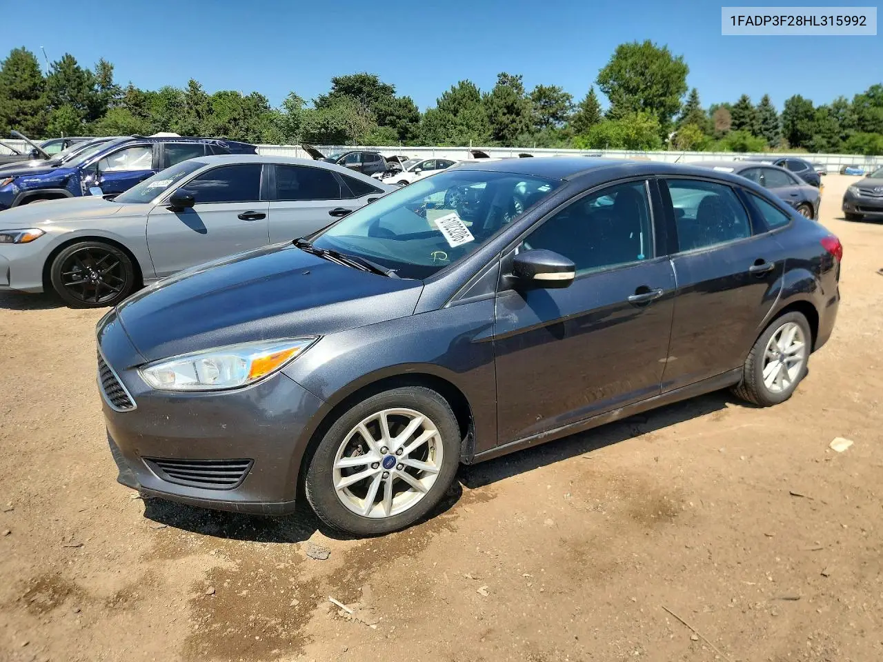 2017 Ford Focus Se VIN: 1FADP3F28HL315992 Lot: 61023206