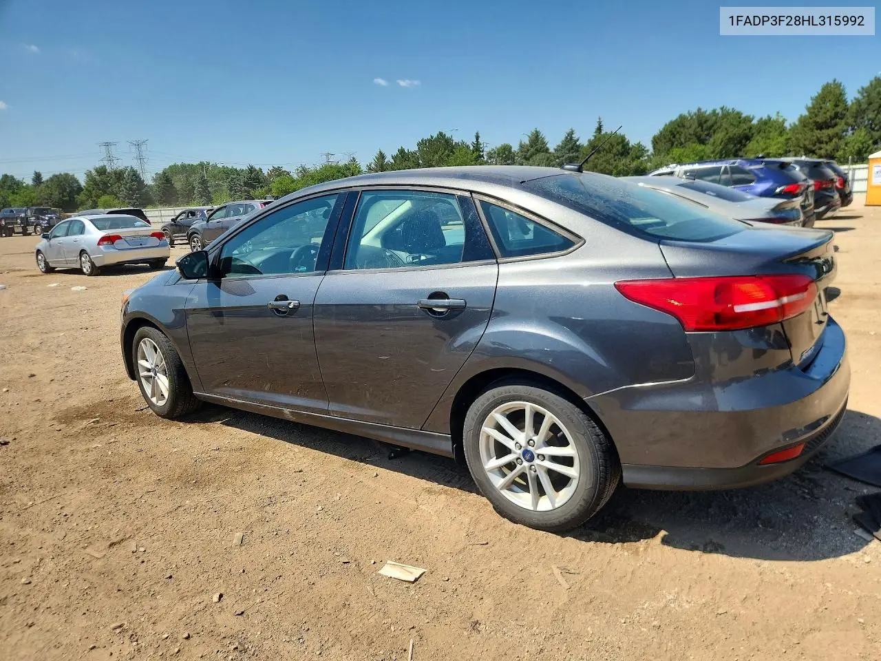 2017 Ford Focus Se VIN: 1FADP3F28HL315992 Lot: 61023206