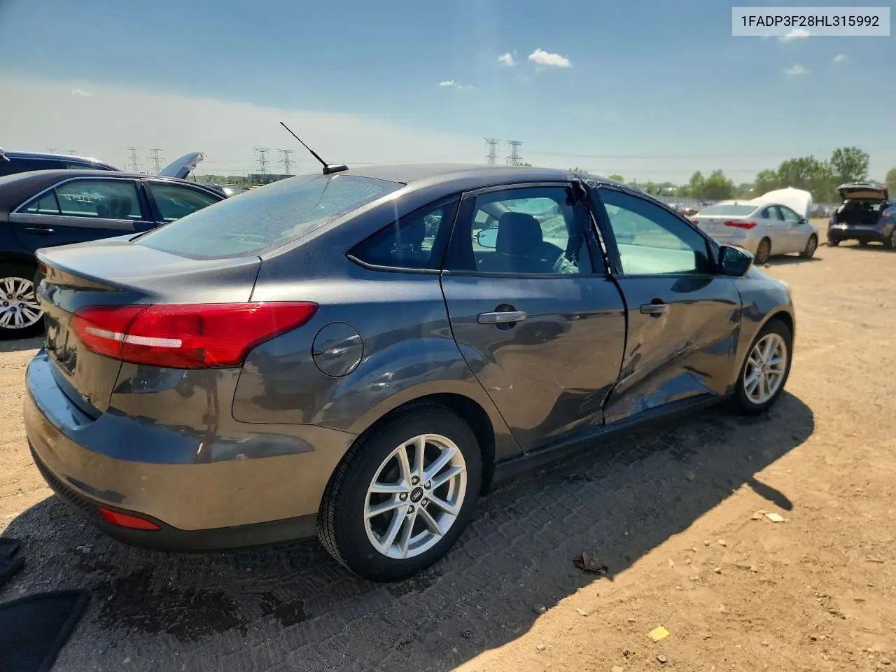 2017 Ford Focus Se VIN: 1FADP3F28HL315992 Lot: 61023206
