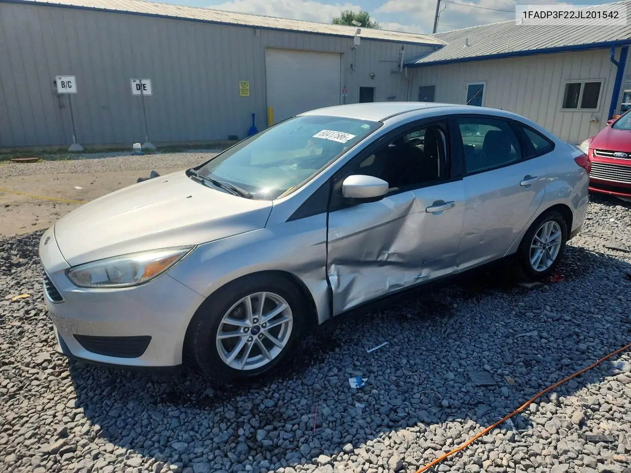 2018 Ford Focus Se VIN: 1FADP3F22JL201542 Lot: 60417586