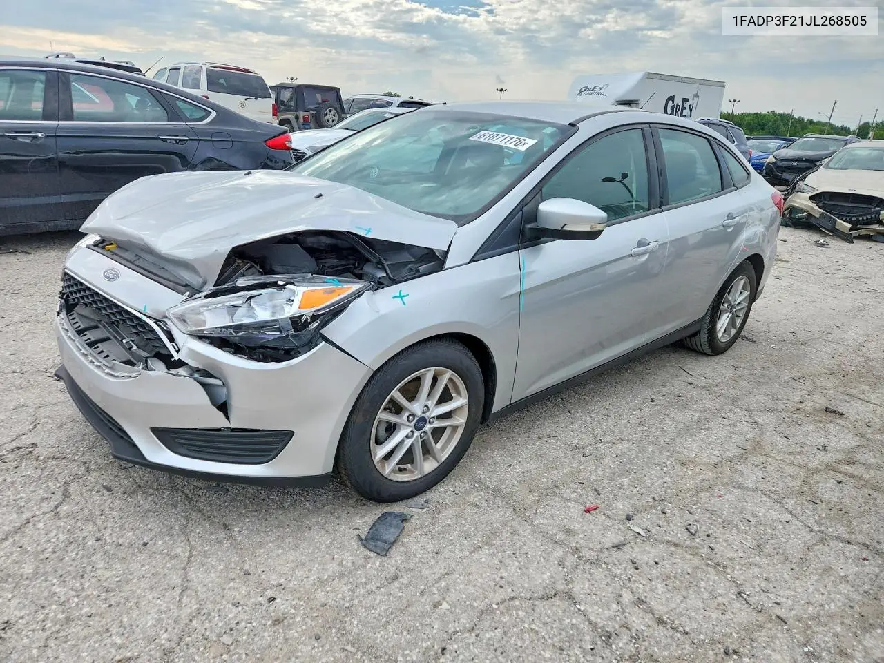 2018 Ford Focus Se VIN: 1FADP3F21JL268505 Lot: 61071176