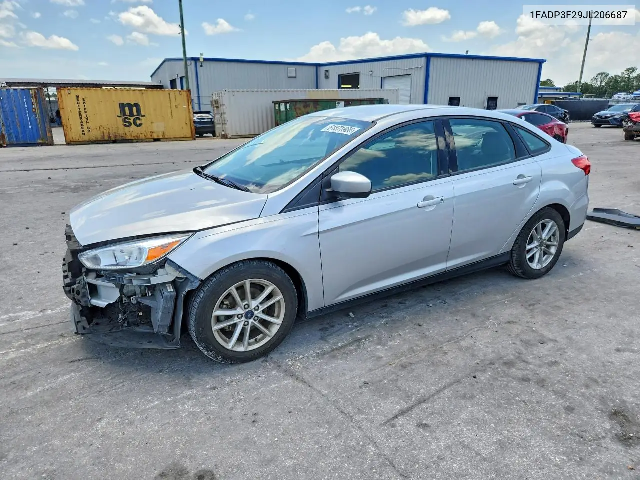 2018 Ford Focus Se VIN: 1FADP3F29JL206687 Lot: 61871906