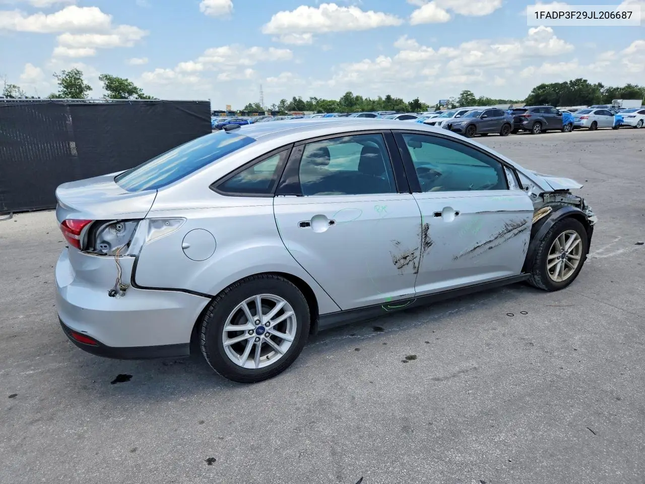 2018 Ford Focus Se VIN: 1FADP3F29JL206687 Lot: 61871906