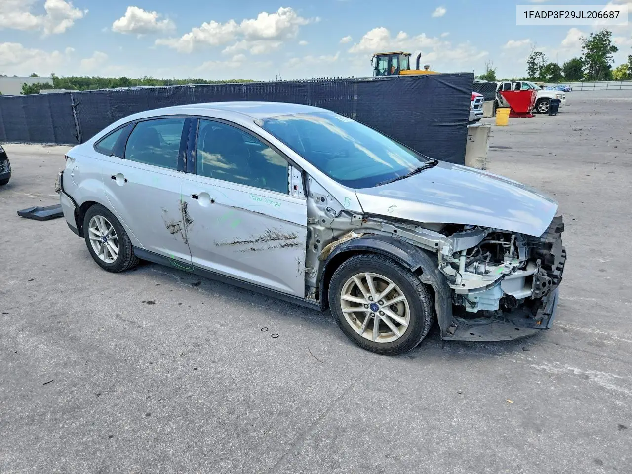 2018 Ford Focus Se VIN: 1FADP3F29JL206687 Lot: 61871906