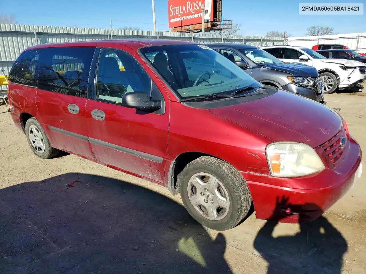 2005 Ford Freestar VIN: 2FMDA50605BA18421 Lot: 98967835