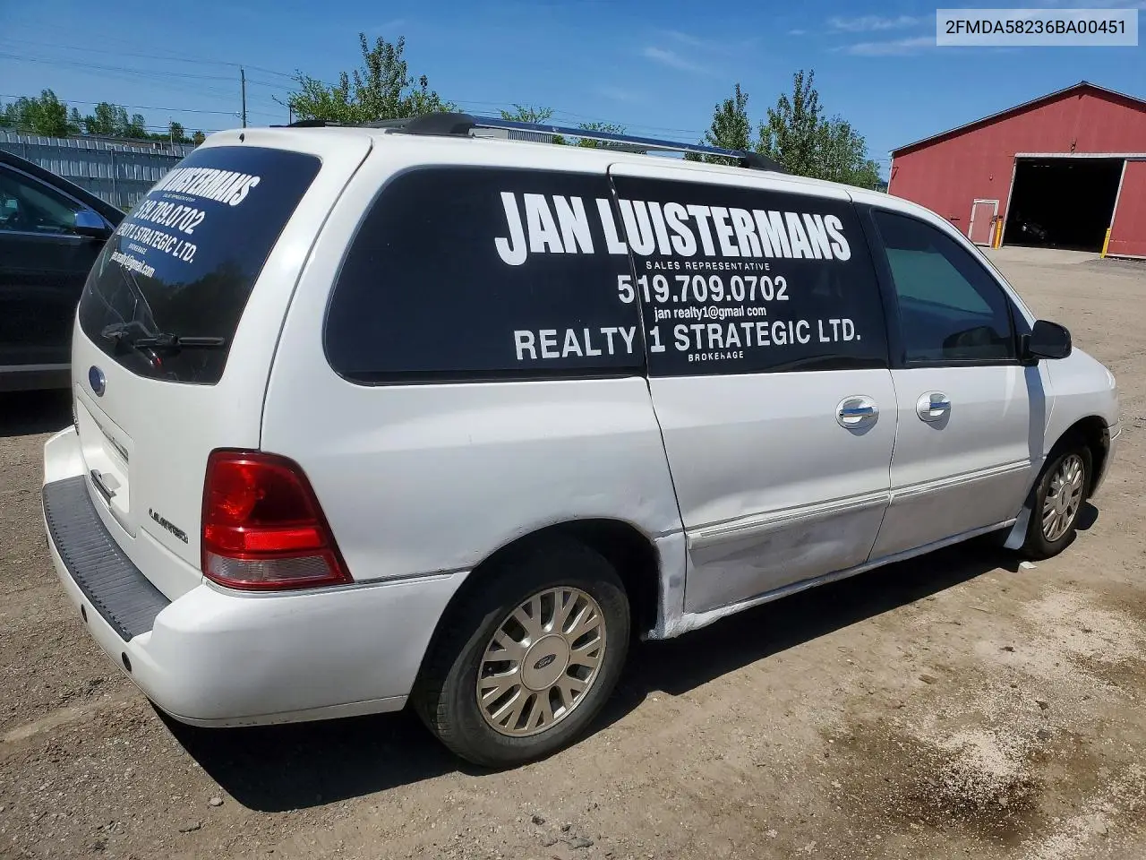 2006 Ford Freestar Limited VIN: 2FMDA58236BA00451 Lot: 55159866