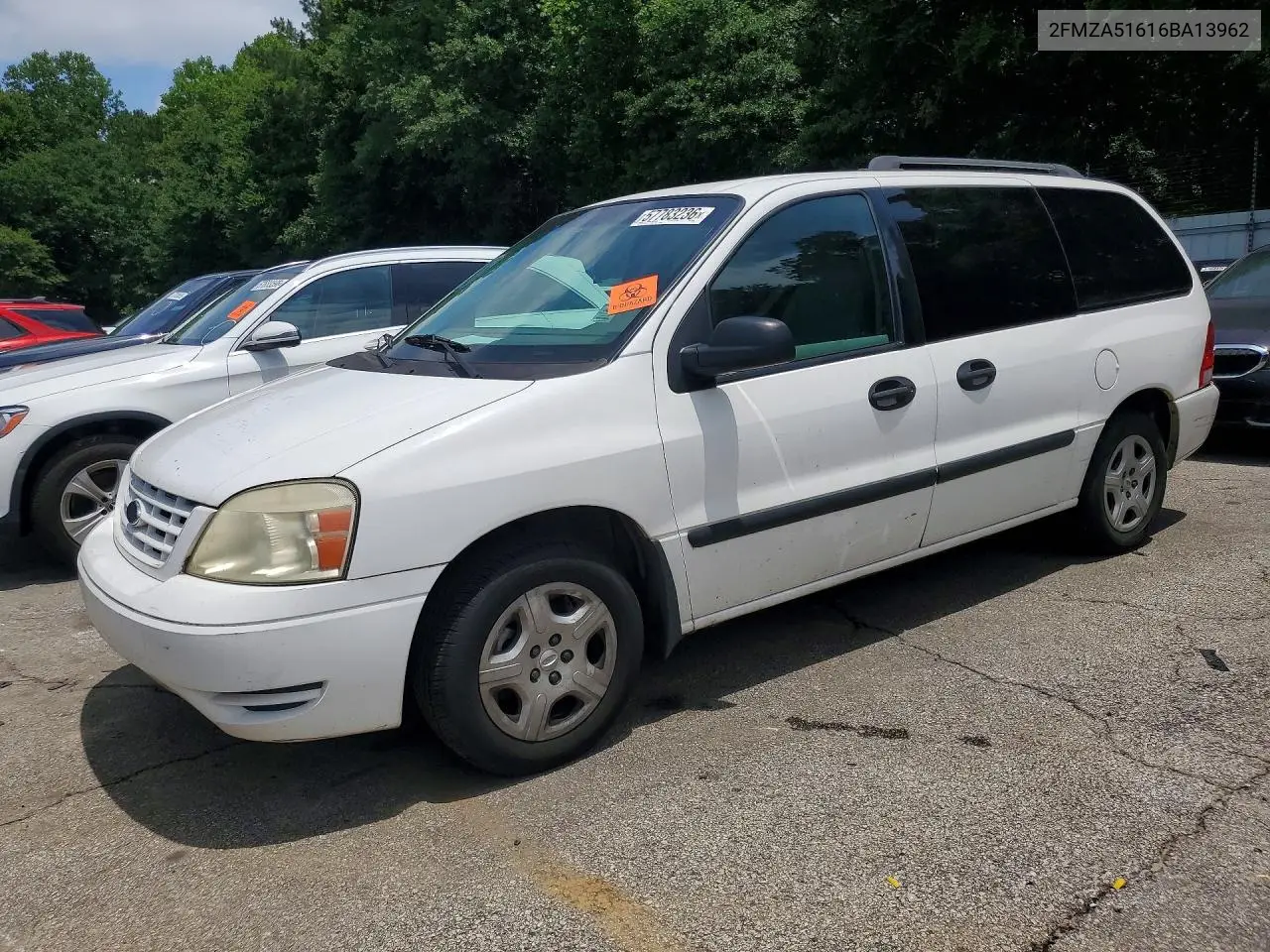 2006 Ford Freestar Se VIN: 2FMZA51616BA13962 Lot: 57783236
