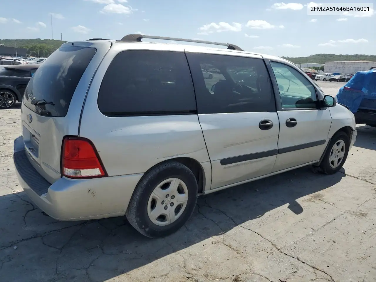 2006 Ford Freestar Se VIN: 2FMZA51646BA16001 Lot: 77929215