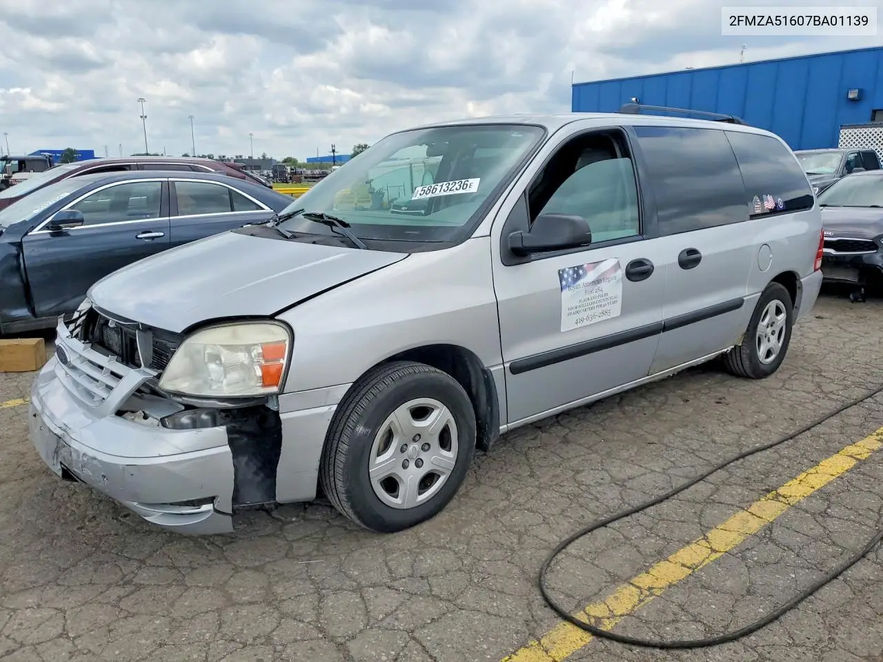 2007 Ford Freestar Se VIN: 2FMZA51607BA01139 Lot: 58613236