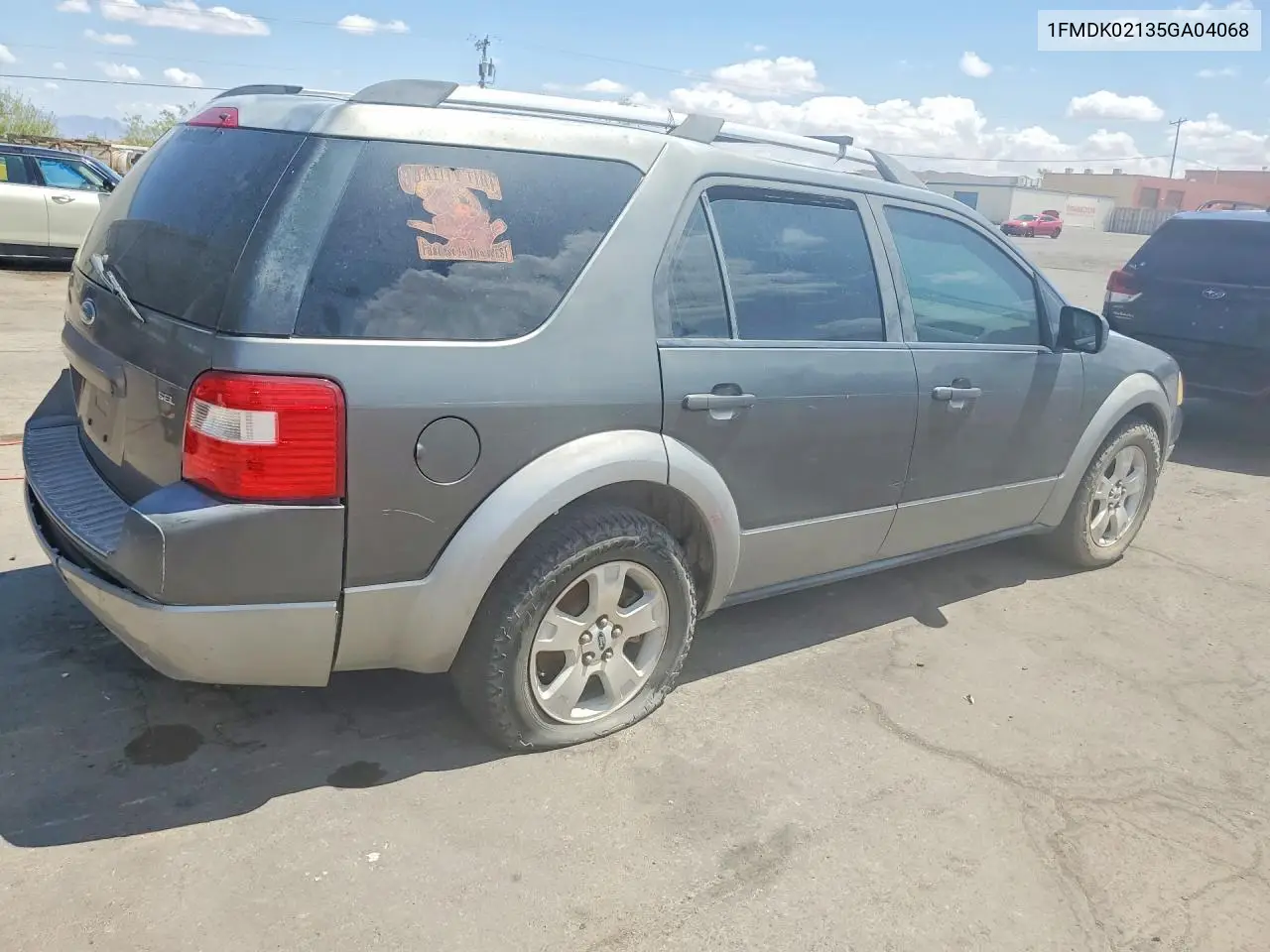2005 Ford Freestyle Sel VIN: 1FMDK02135GA04068 Lot: 60871096