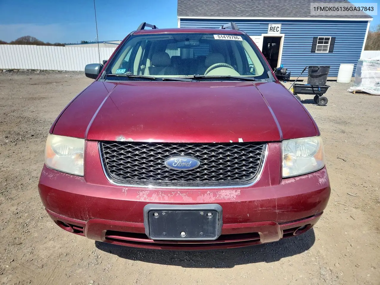 2006 Ford Freestyle Limited VIN: 1FMDK06136GA37843 Lot: 51419786