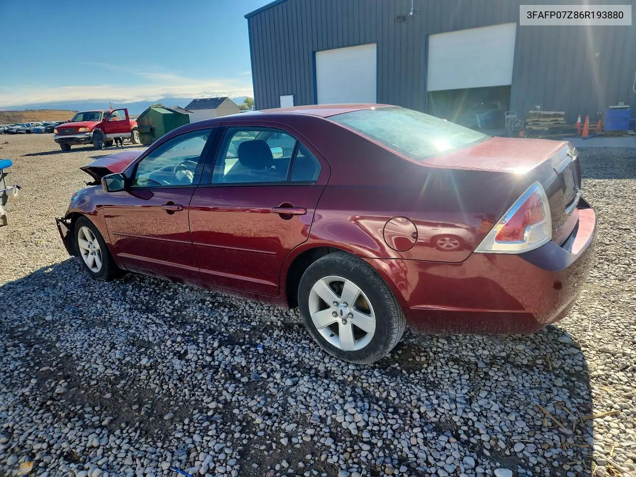 2006 Ford Fusion Se VIN: 3FAFP07Z86R193880 Lot: 59176016