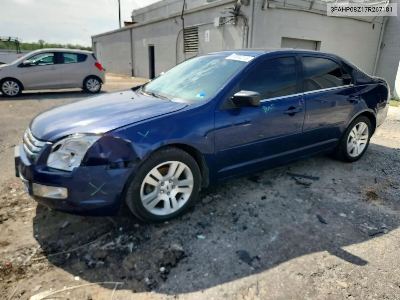 2007 Ford Fusion Sel VIN: 3FAHP08Z17R267181 Lot: 61664216