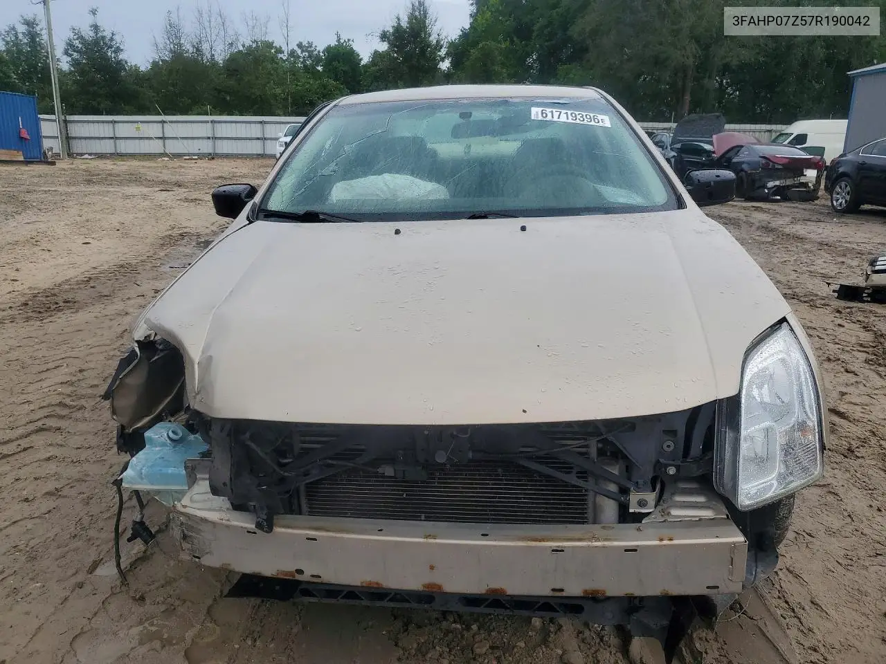 2007 Ford Fusion Se VIN: 3FAHP07Z57R190042 Lot: 61719396