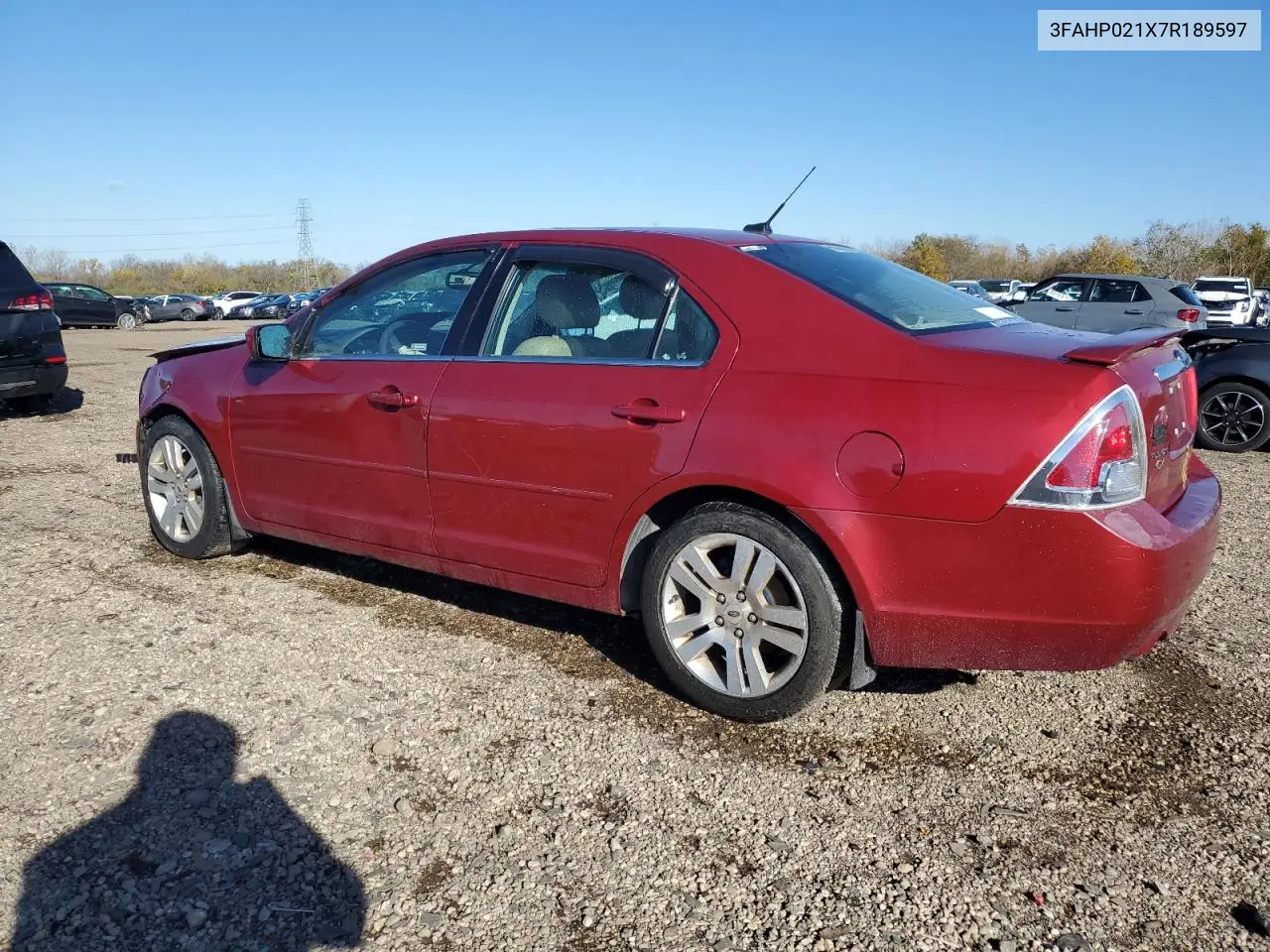 3FAHP021X7R189597 2007 Ford Fusion Sel