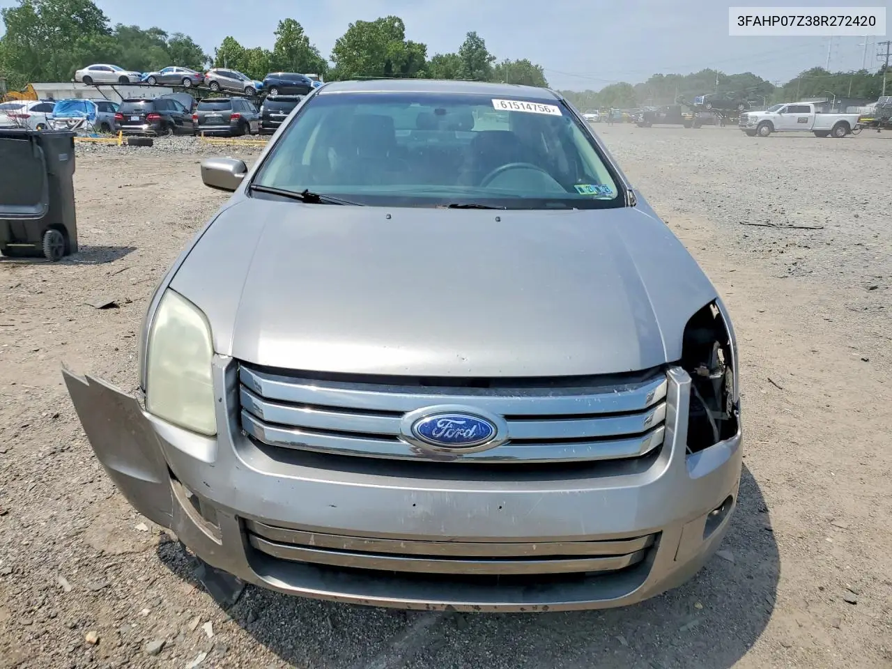 2008 Ford Fusion Se VIN: 3FAHP07Z38R272420 Lot: 61514756