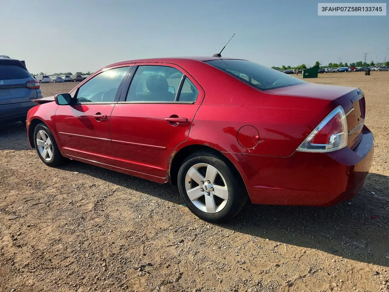 2008 Ford Fusion Se VIN: 3FAHP07Z58R133745 Lot: 62054426