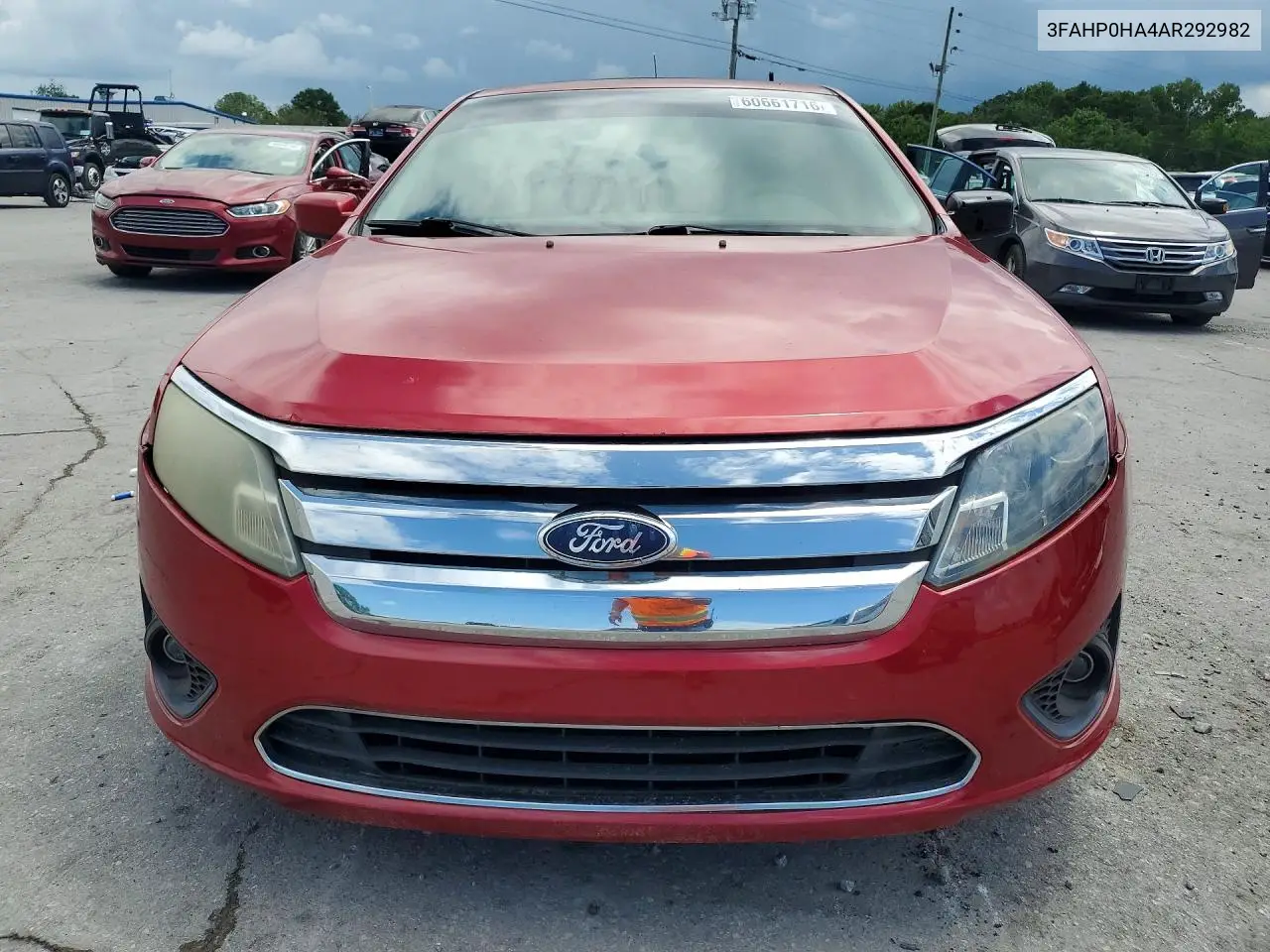 2010 Ford Fusion Se VIN: 3FAHP0HA4AR292982 Lot: 60661716