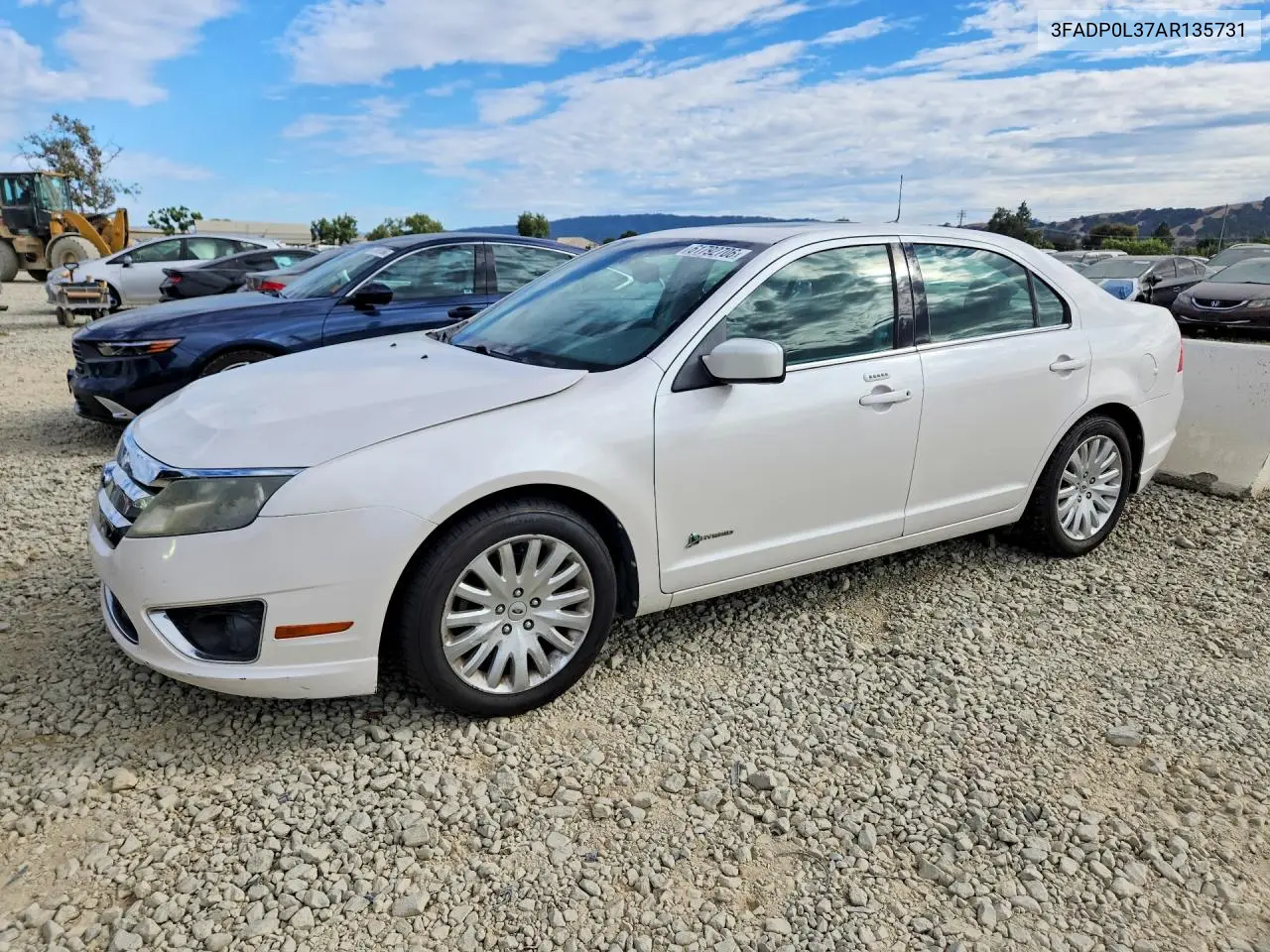 2010 Ford Fusion Hybrid VIN: 3FADP0L37AR135731 Lot: 61792706