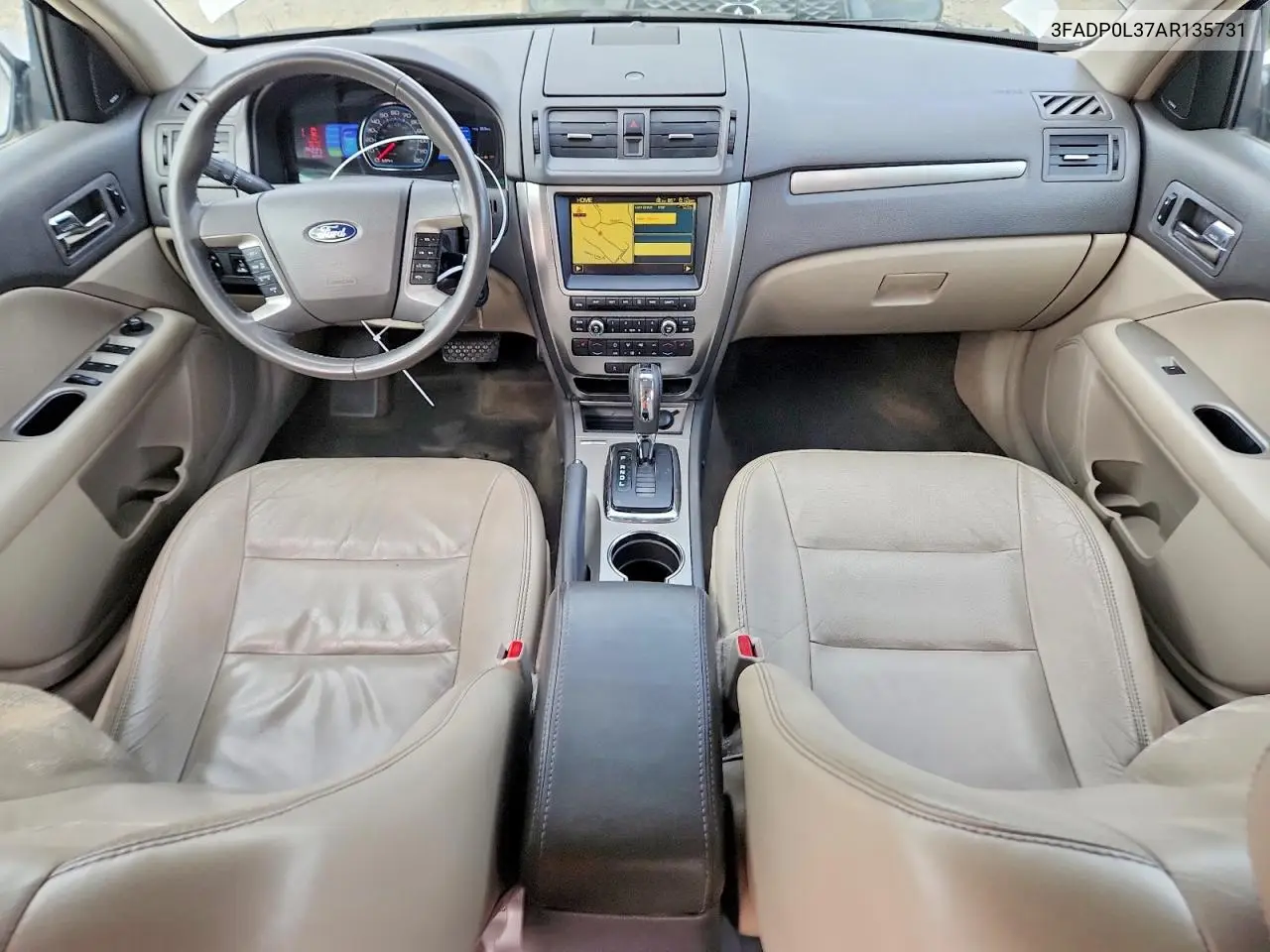 2010 Ford Fusion Hybrid VIN: 3FADP0L37AR135731 Lot: 61792706