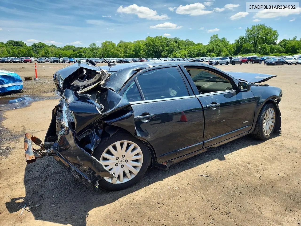 2010 Ford Fusion Hybrid VIN: 3FADP0L31AR384932 Lot: 61937256