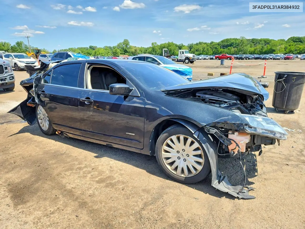 2010 Ford Fusion Hybrid VIN: 3FADP0L31AR384932 Lot: 61937256