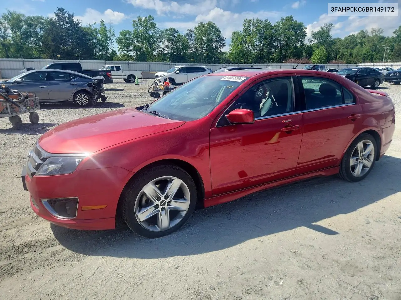 3FAHP0KC6BR149172 2011 Ford Fusion Sport