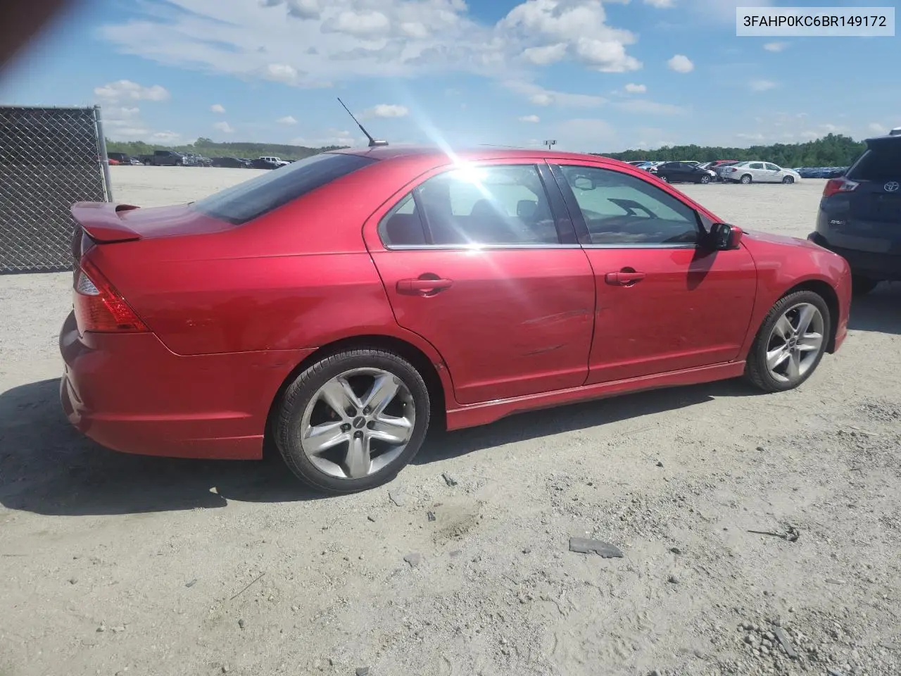 3FAHP0KC6BR149172 2011 Ford Fusion Sport