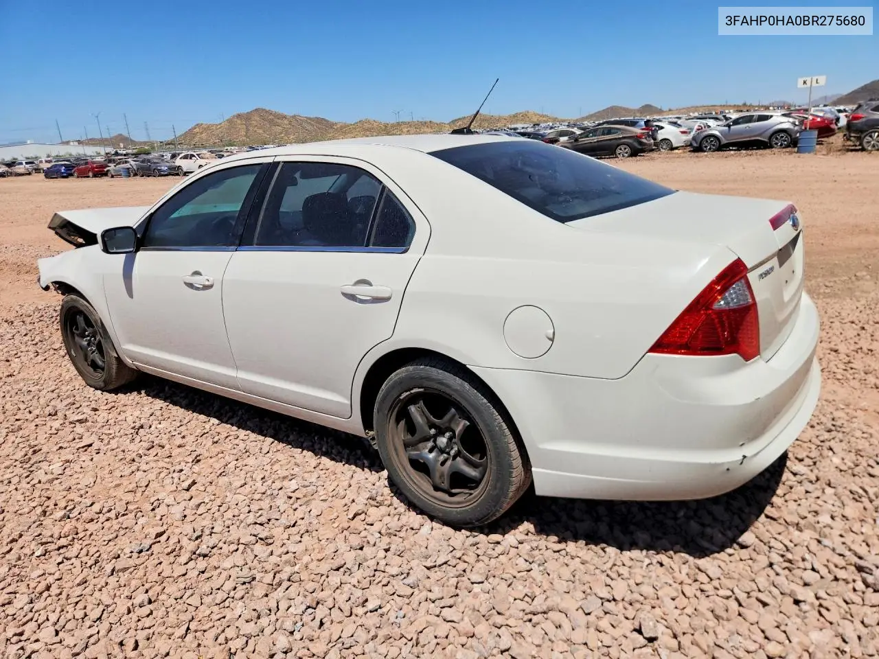2011 Ford Fusion Se VIN: 3FAHP0HA0BR275680 Lot: 54295636