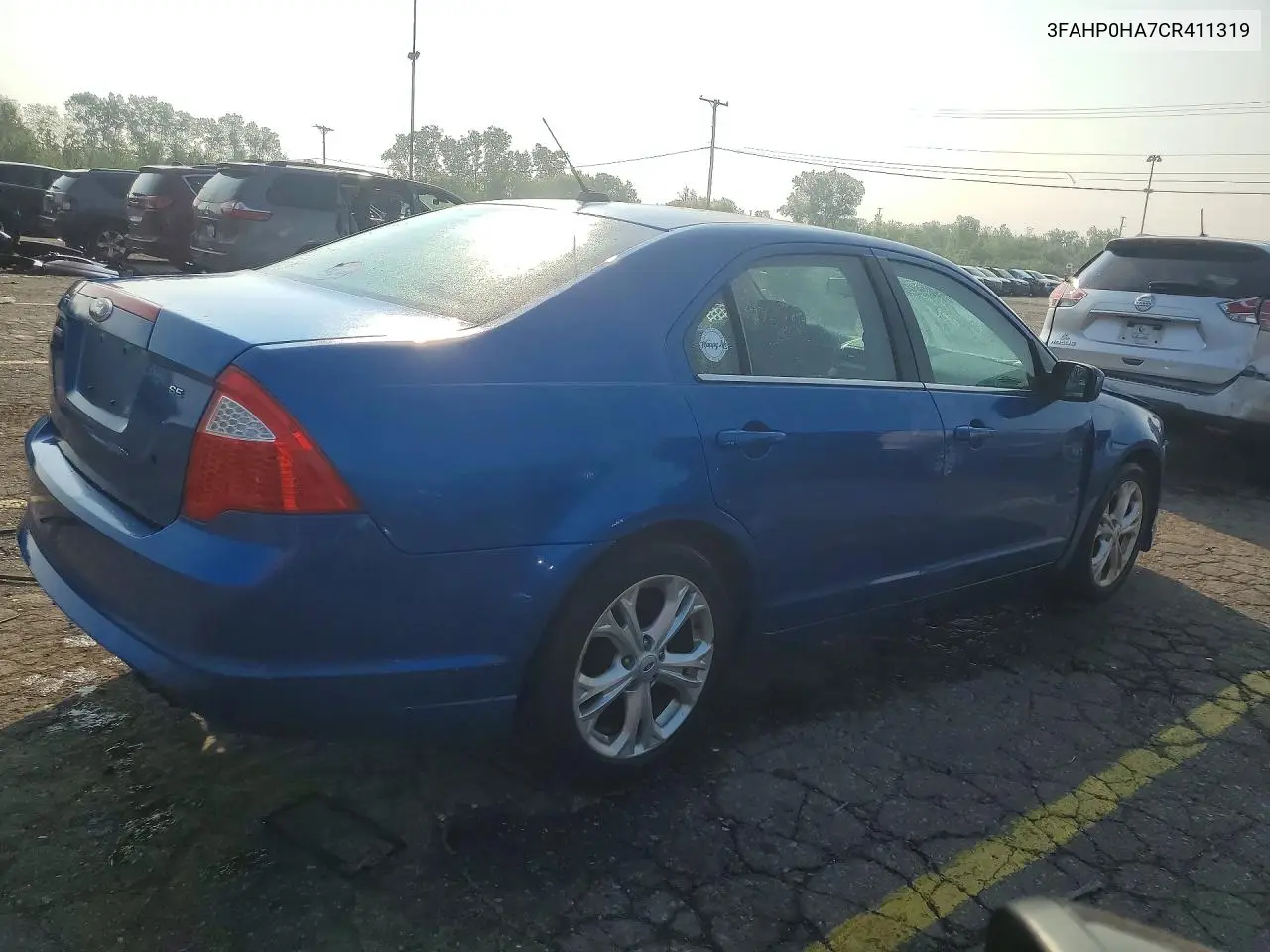 2012 Ford Fusion Se VIN: 3FAHP0HA7CR411319 Lot: 61352326