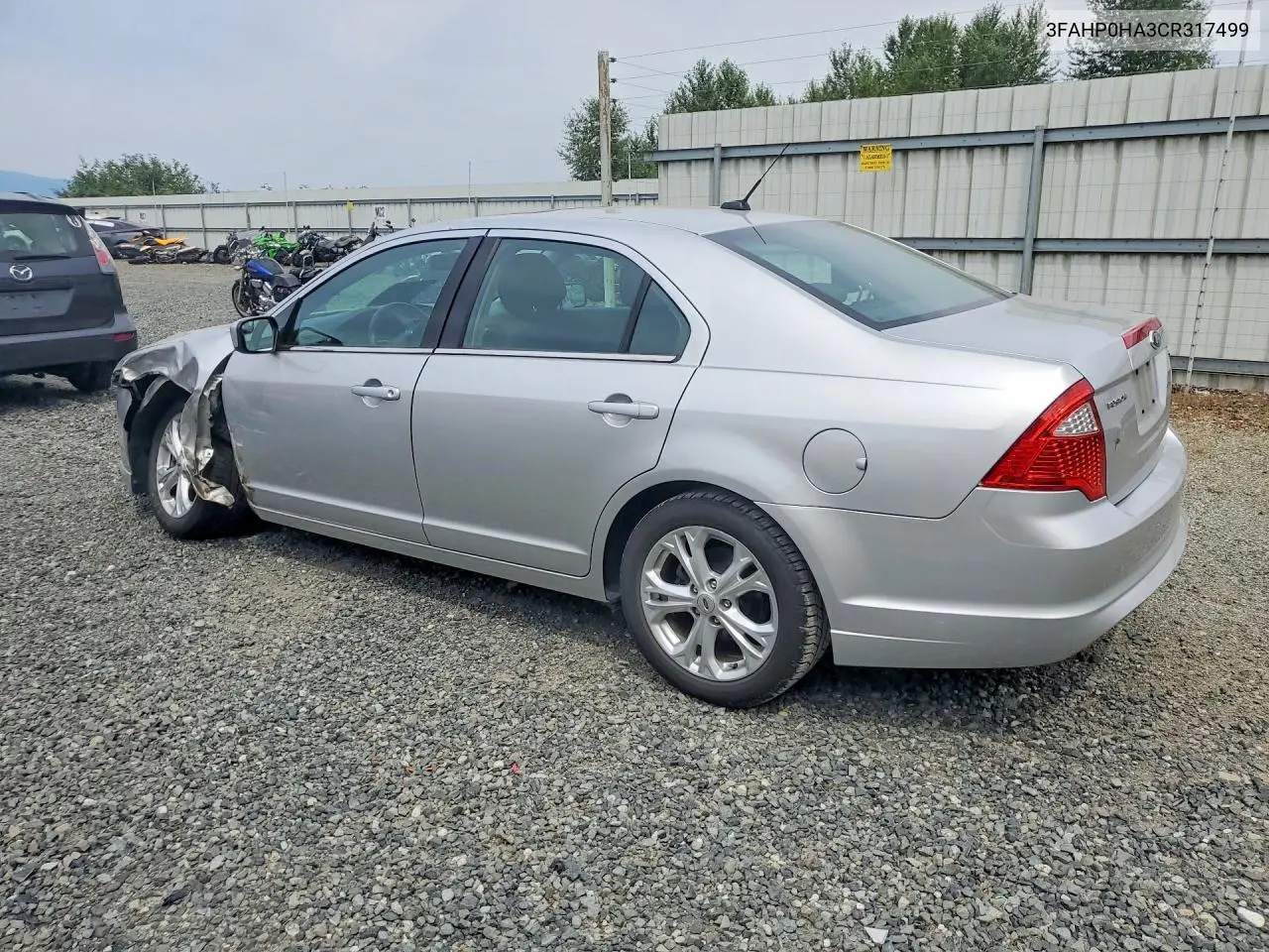 2012 Ford Fusion Se VIN: 3FAHP0HA3CR317499 Lot: 61967966