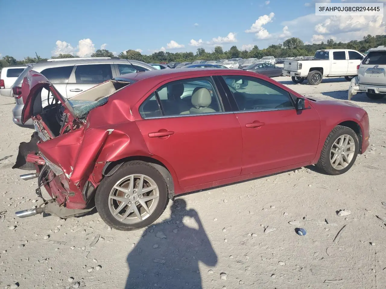 3FAHP0JG8CR294445 2012 Ford Fusion Sel