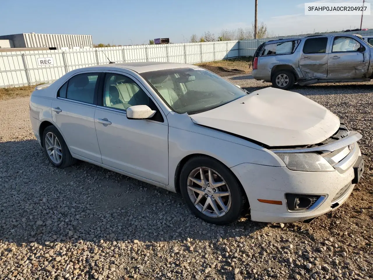 3FAHP0JA0CR204927 2012 Ford Fusion Sel