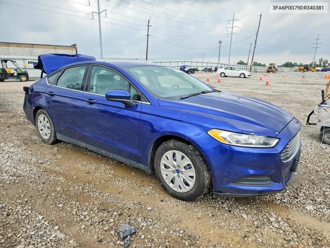 2013 Ford Fusion S VIN: 3FA6P0G79DR340381 Lot: 61929526