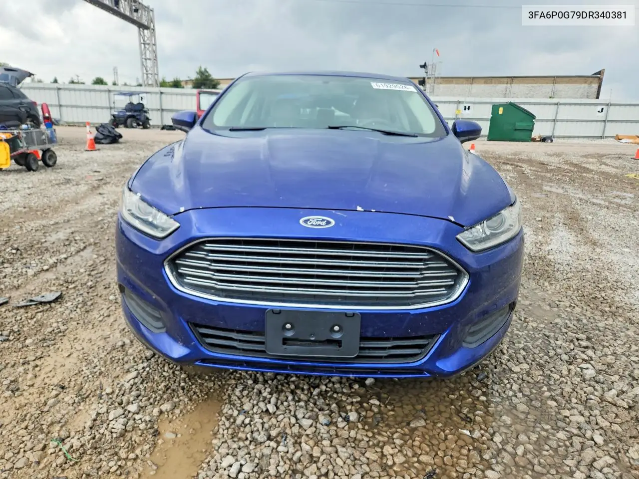 2013 Ford Fusion S VIN: 3FA6P0G79DR340381 Lot: 61929526