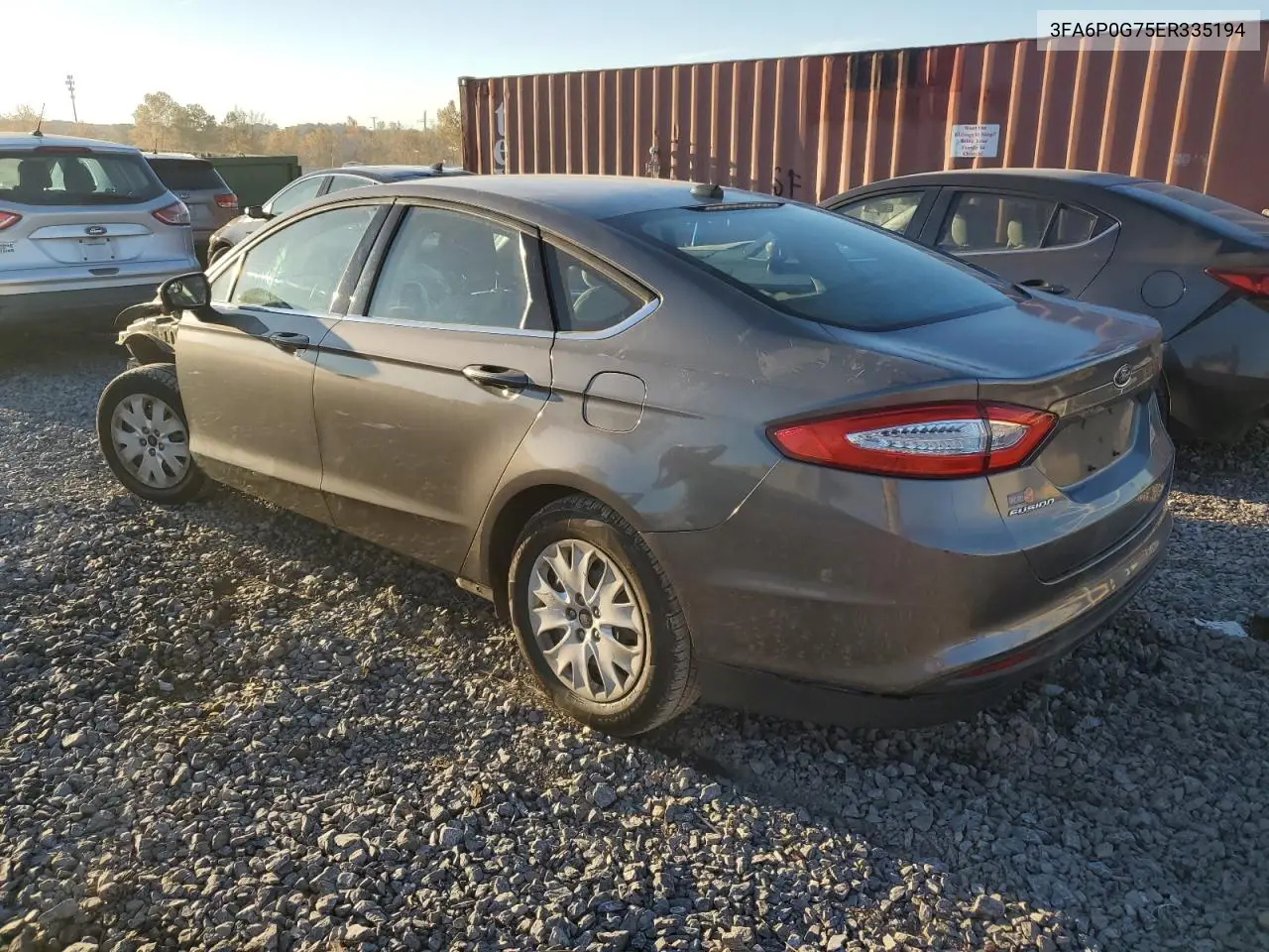 3FA6P0G75ER335194 2014 Ford Fusion S