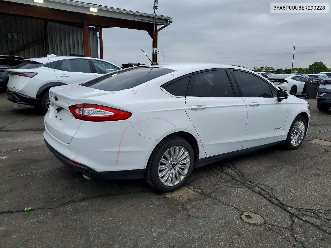 2014 Ford Fusion S Hybrid VIN: 3FA6P0UU8ER290228 Lot: 52027766