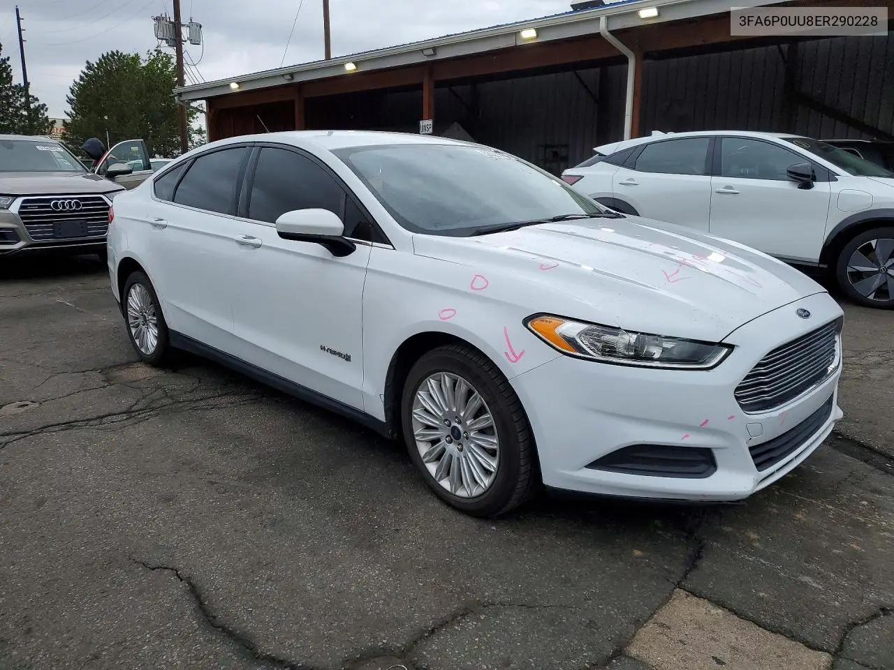 2014 Ford Fusion S Hybrid VIN: 3FA6P0UU8ER290228 Lot: 52027766