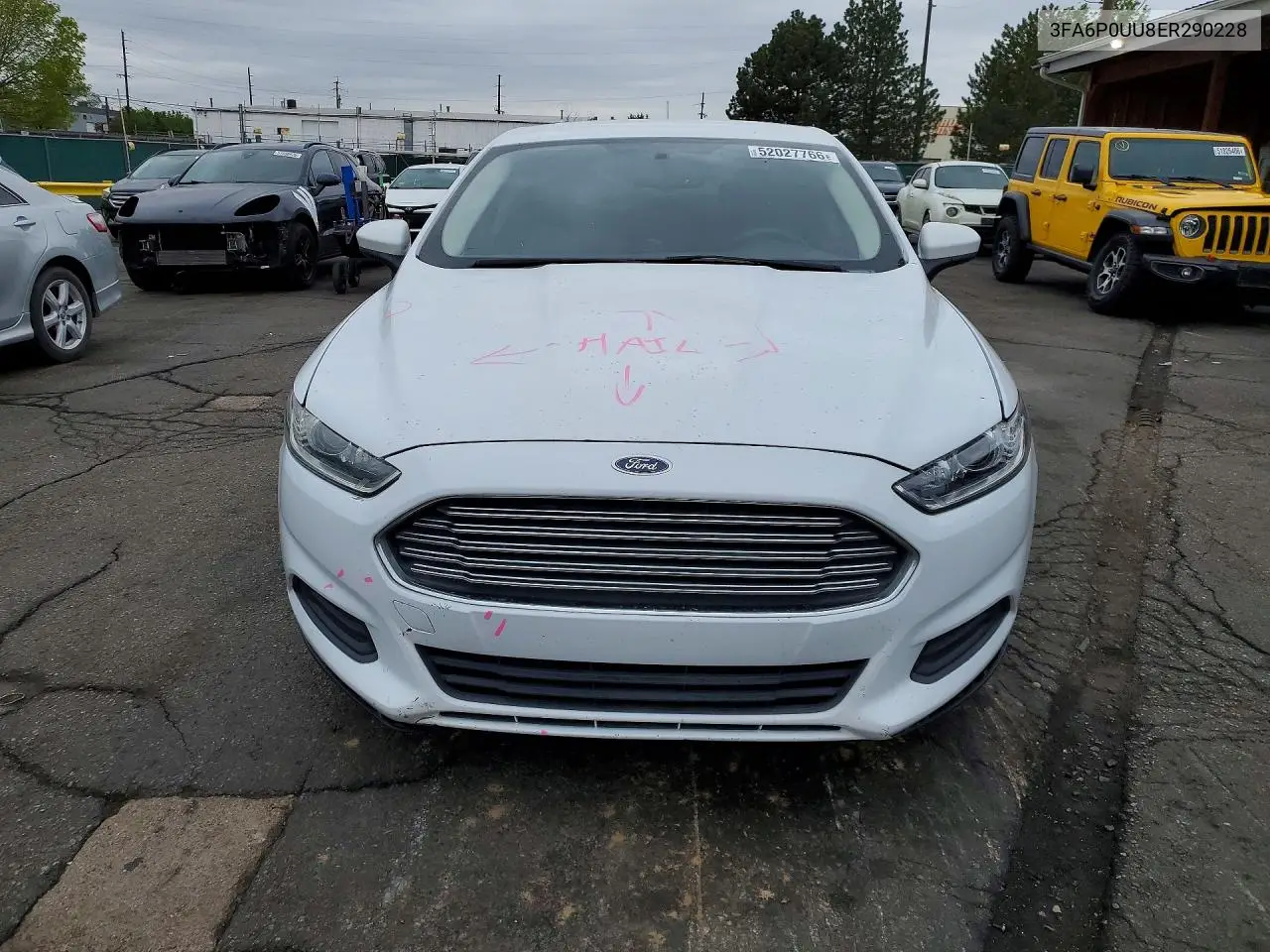 2014 Ford Fusion S Hybrid VIN: 3FA6P0UU8ER290228 Lot: 52027766