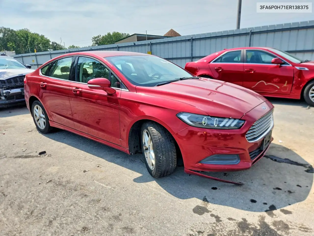 2014 Ford Fusion Se VIN: 3FA6P0H71ER138375 Lot: 61130326