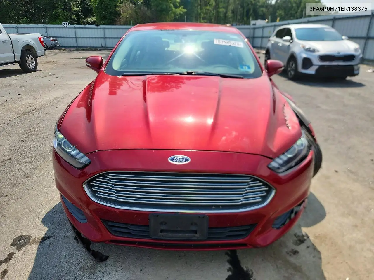 2014 Ford Fusion Se VIN: 3FA6P0H71ER138375 Lot: 61130326