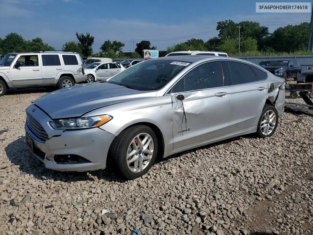2014 Ford Fusion Se VIN: 3FA6P0HD8ER174618 Lot: 61417936