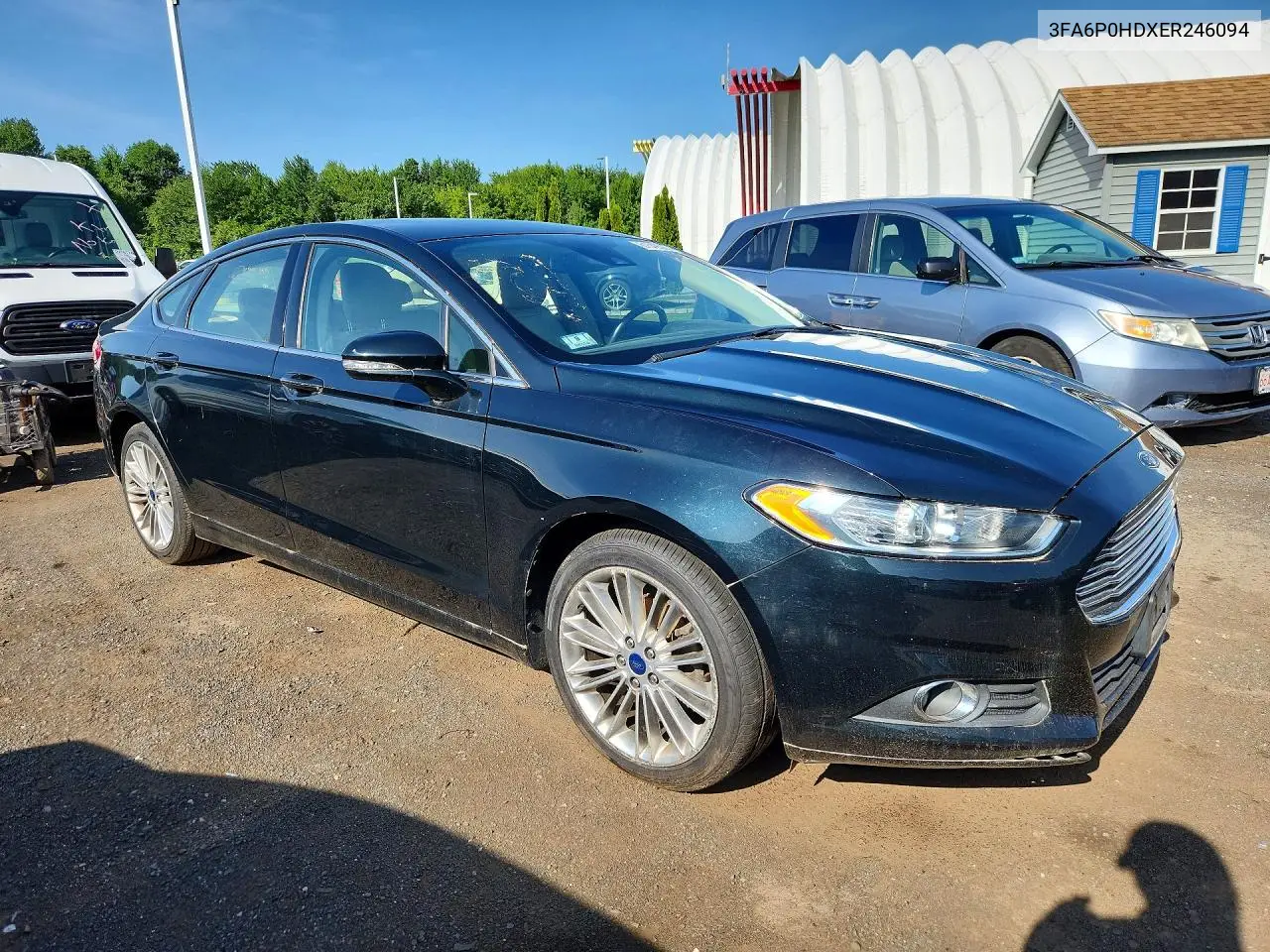 2014 Ford Fusion Se VIN: 3FA6P0HDXER246094 Lot: 61549326