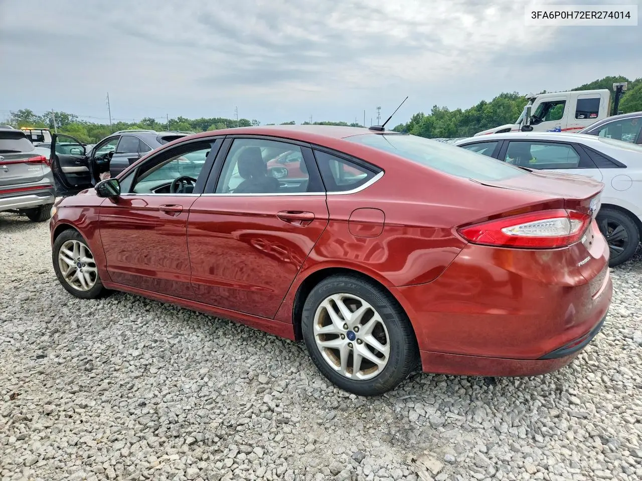2014 Ford Fusion Se VIN: 3FA6P0H72ER274014 Lot: 62161006