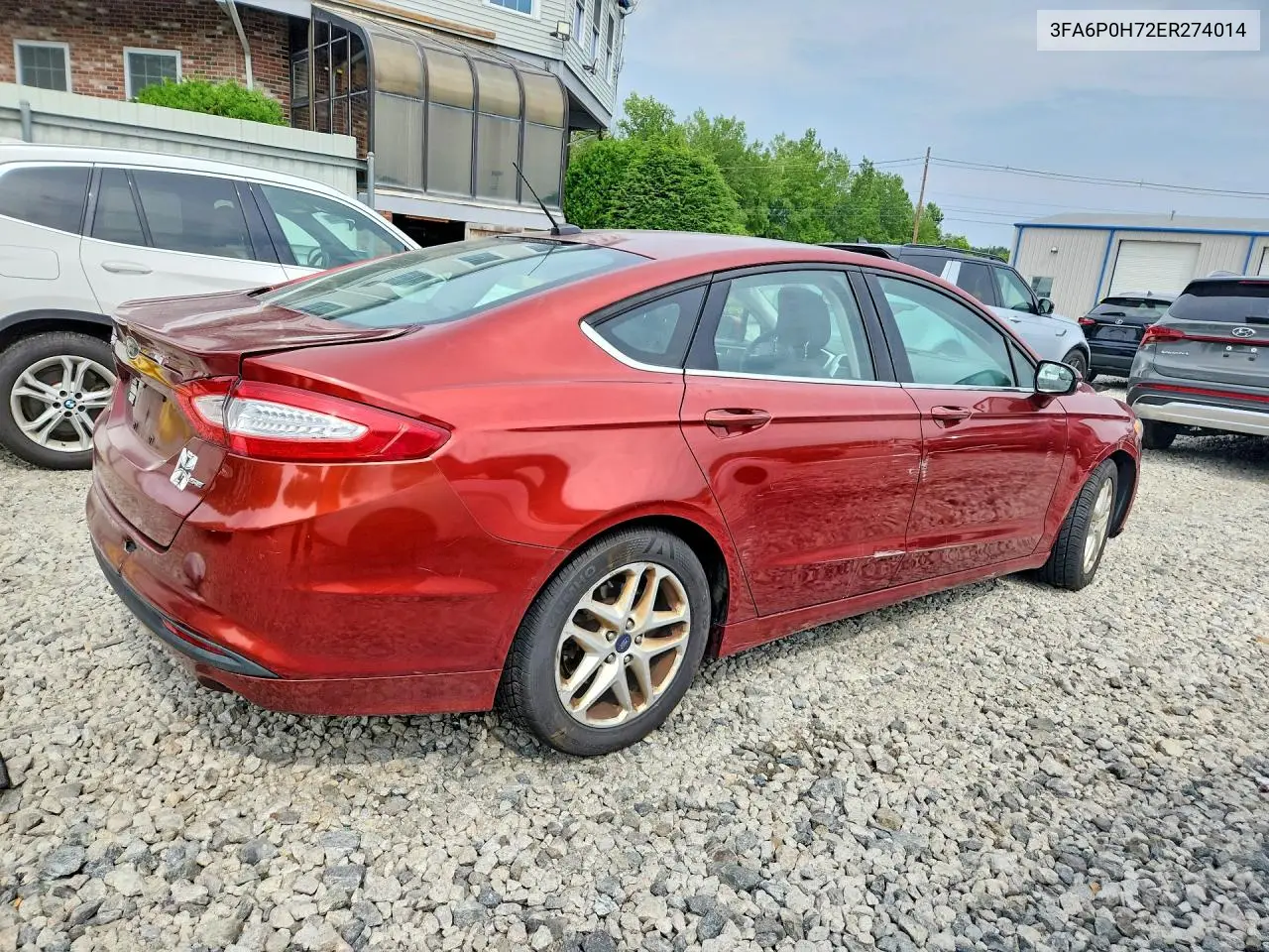 2014 Ford Fusion Se VIN: 3FA6P0H72ER274014 Lot: 62161006