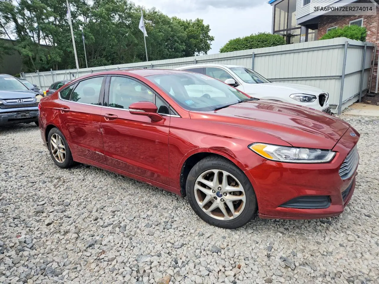 2014 Ford Fusion Se VIN: 3FA6P0H72ER274014 Lot: 62161006