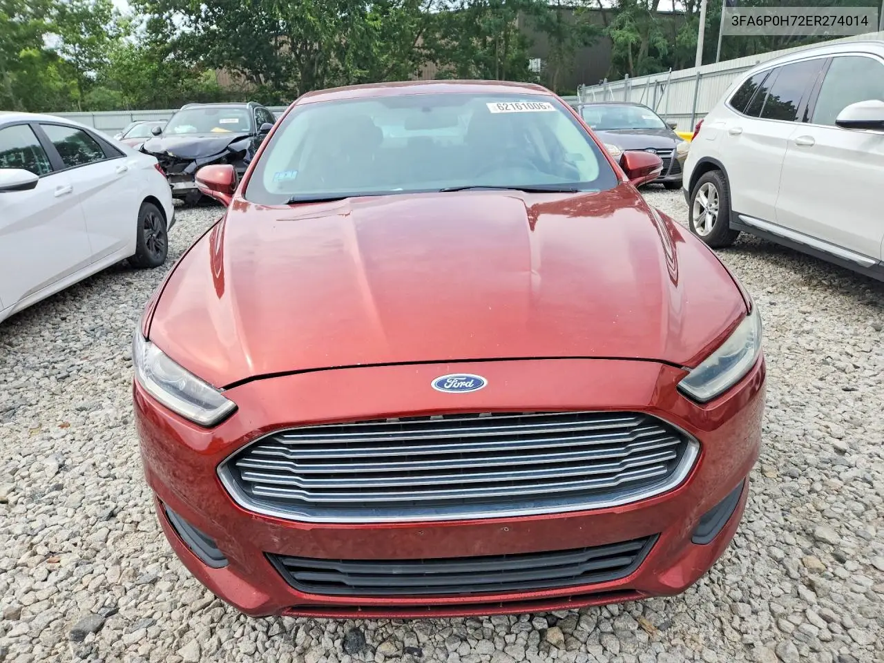 2014 Ford Fusion Se VIN: 3FA6P0H72ER274014 Lot: 62161006